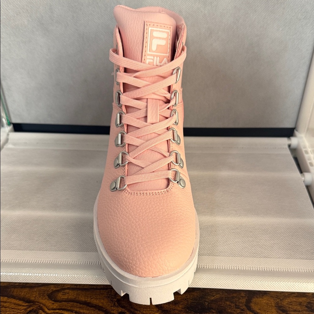 Fila Women's Pink Lace-Up Boots